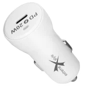 Ładowarki samochodowe - Extreme Ładowarka samochodowa PD USB typ-C biały) - miniaturka - grafika 1