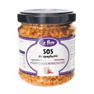 Sos Do Spaghetti Aglio Olio E Peperoncino 190G Le Pepe - Pasztet i przetwory mięsne - miniaturka - grafika 1