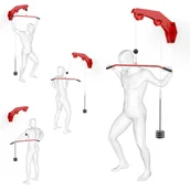 Wyciągi do ćwiczeń - K-SPORT Wyciąg-atlas treningowy górny do ćwiczeń ścienny KSSL019 - miniaturka - grafika 1