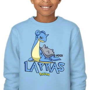 Bluza Dziecięca Blue Bez Kaptura Super Prezent Dla Dziecka Lapras 140 Wz - Bluzy dla dziewczynek - miniaturka - grafika 1