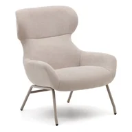 Fotele - Beżowy fotel Belina – Kave Home - miniaturka - grafika 1