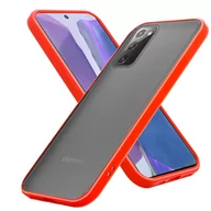 Etui i futerały do telefonów - Pokrowiec Etui Do Samsung Galaxy NOTE 20 w Matowe Czerwono - Czarne Guziki TPU Hard Case Obudowa Ochronny Cadorabo - miniaturka - grafika 1