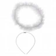Dodatki do strojów karnawałowych - GoDan Opaska party "Aureola anielska", biała T-11989-4 - miniaturka - grafika 1