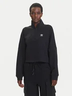 Bluzy damskie - adidas Bluza Essentials French Terry IW5726 Czarny Oversize - miniaturka - grafika 1