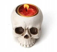 Świeczniki - ŚWIECZNIK CZASZKA DEKORACYJNY HALLOWEEN PREZENT - miniaturka - grafika 1