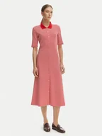 Sukienki - Tommy Hilfiger Sukienka codzienna WW0WW48776 Czerwony Regular Fit - miniaturka - grafika 1