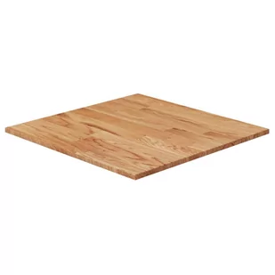 Kwadratowy blat do stolika, jasnobrązowy, 60x60x1,5 cm, dębowy - Blaty meblowe i parapety okienne - miniaturka - grafika 1