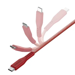 ENERGEA kabel Flow USB-C - USB-C 1.5m czerwony/red 240W 5A PD Fast Charge - Kable - miniaturka - grafika 3