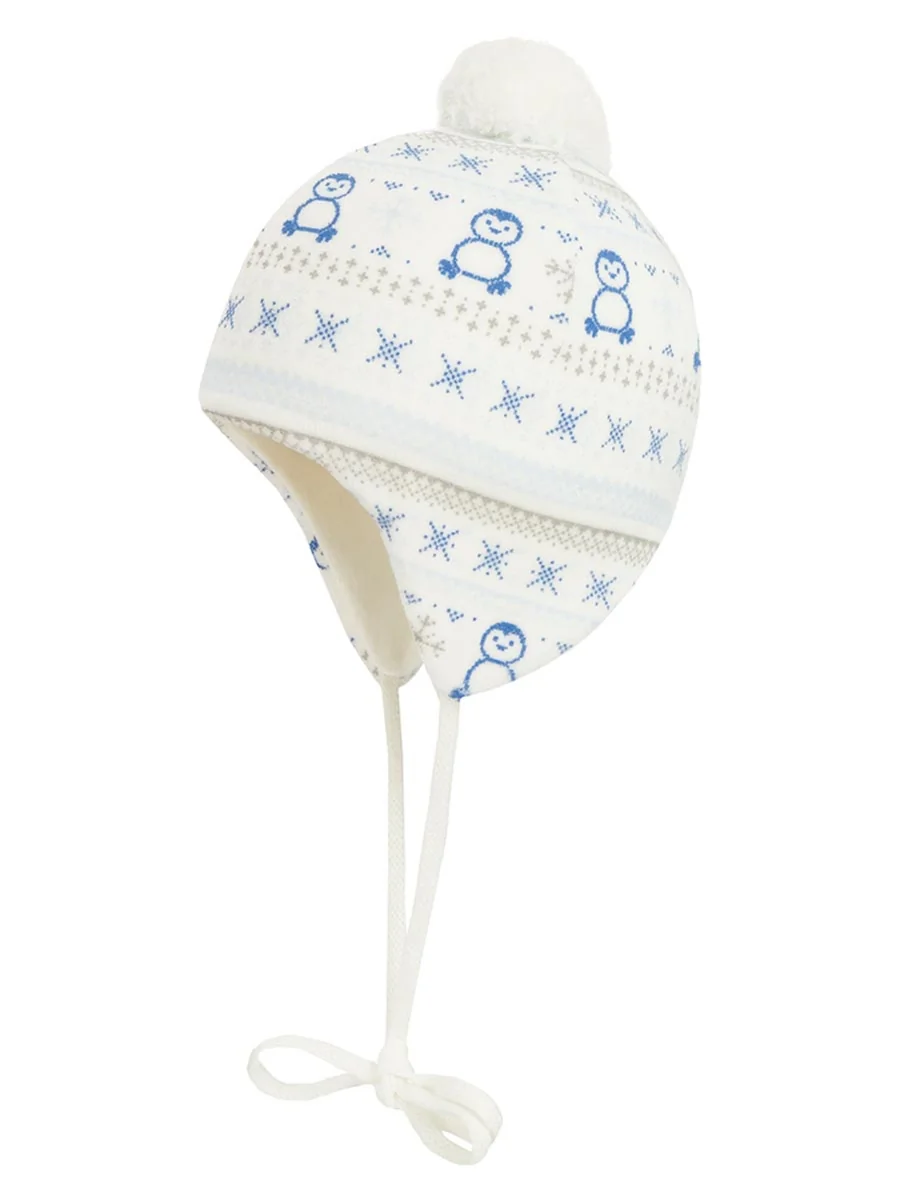 Czapka dziewczęca bałwanek biała Döll r.39