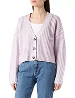 Swetry damskie - Urban Classics Damski kardigan z dzianiny oversize, Softlilac, XL - miniaturka - grafika 1