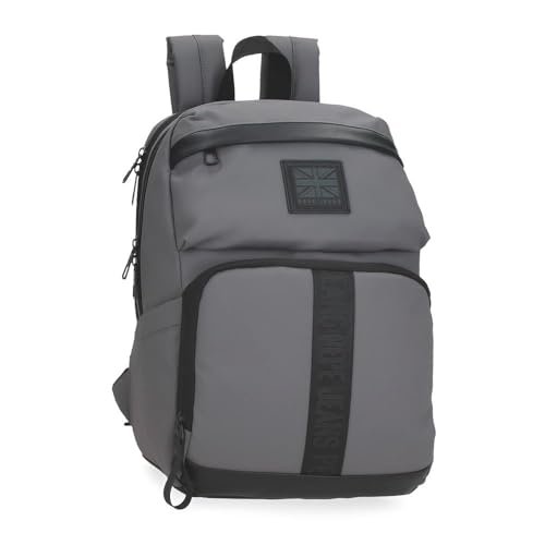 Pepe Jeans Hoxton Plecak Na Laptopa 15,6 cala Szary 25 x 37 x 12 cm Poliester i PU 9,25 l by Joumma Bags, Szary, Talla única, plecak na laptopa