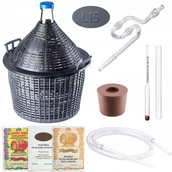 Domowy wyrób alkoholu - BALON DAMA NA WINO GĄSIOR 15L + KOREK RURKA FERMENTACYJNA ZESTAW WINIARSKI - miniaturka - grafika 1