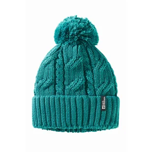 Czapka zimowa Jack Wolfskin POMPOM BEANIE petrol - ONE SIZE - Czapki męskie - miniaturka - grafika 1