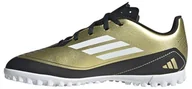 Piłka nożna - adidas Dziecięce buty piłkarskie uniseks F50 Club Messi Turf SHOES, Złote Obuwie Biały Węgiel Czarny, 38 2/3 EU - miniaturka - grafika 1