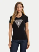 Koszulki i topy damskie - Guess T-Shirt W5BI15 J1314 Czarny Slim Fit - miniaturka - grafika 1