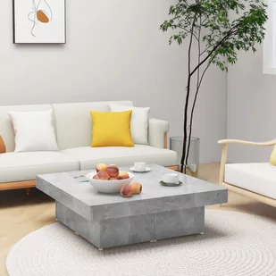vidaXL vidaXL Stolik kawowy, szarość betonu, 90x90x28 cm, płyta wiórowa - Ławy i stoliki kawowe - miniaturka - grafika 1