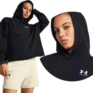Bluza fitness damska UNDER ARMOUR Rival Terry Oversized Hoodie z kapturem - Bluzy damskie - miniaturka - grafika 1