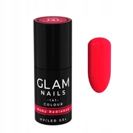 Lakiery hybrydowe - Lakier hybrydowy Glam Nails 141 Ruby Radiance 6ml - miniaturka - grafika 1