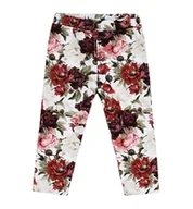 Legginsy - Legginsy niemowlęce Czerwone Kwiaty - 62 - miniaturka - grafika 1