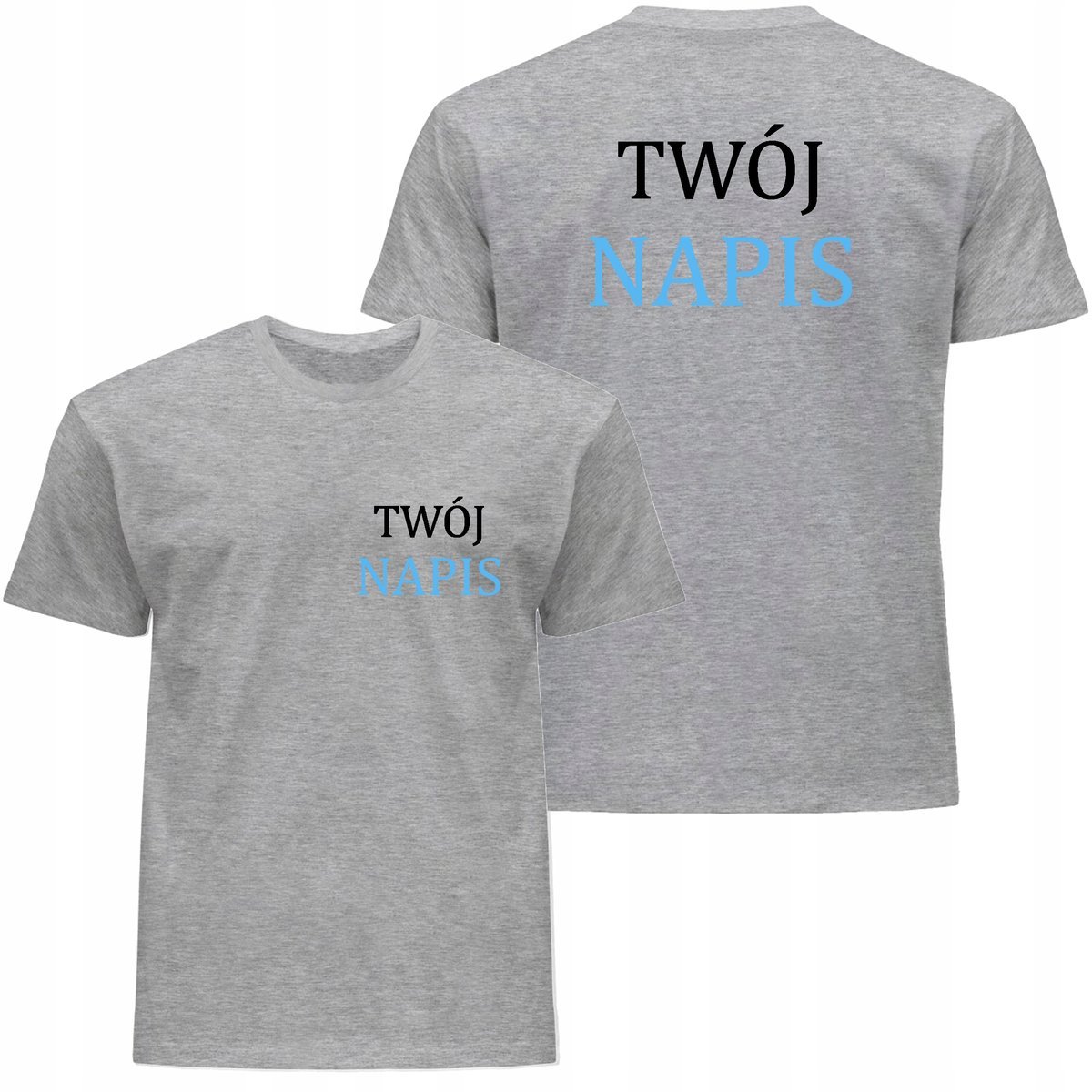 Koszulka męska z własnym nadrukiem, logo, napisem personalizowana 4XL