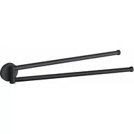 Wieszaki łazienkowe - Wieszak obrotowy na ręcznik MEXEN Remo, podwójny, czarny - miniaturka - grafika 1