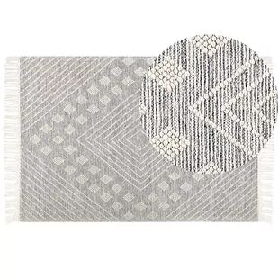 Dywan wełniany 160 x 230 cm szaro-biały SAVUR - Dywany - miniaturka - grafika 1