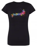 Koszulki i topy damskie - T-Shirt damski nadruk kolorowe Nutki MUZYKA r.XL - miniaturka - grafika 1