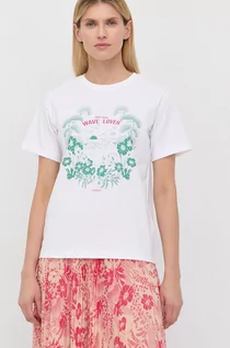 Koszulki i topy damskie - RED Valentino T-shirt bawełniany - grafika 1