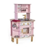 Zabawki AGD - Dwustronna drewniana kuchnia Twist z 8 akcesoriami 3+ Janod - miniaturka - grafika 1