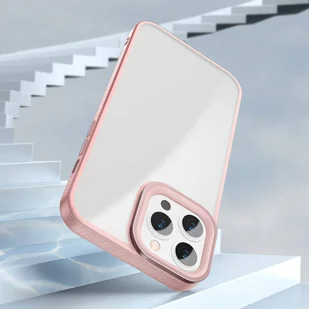 Baseus Crystal Phone Case pancerne etui do iPhone 13 Pro Max z żelową ramką różowy (ARJT001104) hurtel-78666-0 - Etui i futerały do telefonów - miniaturka - grafika 26
