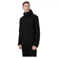 Kurtki męskie - 4F Kurtka męska Softshell, DEEP BLACK, XL - miniaturka - grafika 1