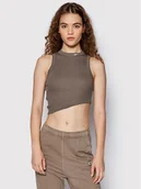 Koszulki i topy damskie - Reebok Top Classics HN6644 Brązowy Slim Fit - miniaturka - grafika 1