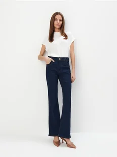 Mohito - Jeansy flare - granatowy - Spodnie damskie - miniaturka - grafika 1