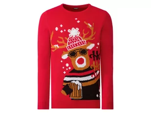 LIVERGY Sweter świąteczny męski (L (52/54), Czerwony) - Swetry męskie - miniaturka - grafika 1