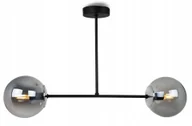 Lampy sufitowe - Lampa Sufitowa Wisząca Czarny Żyrandol Szklane Kule Nowoczesny Loft Grafit - miniaturka - grafika 1