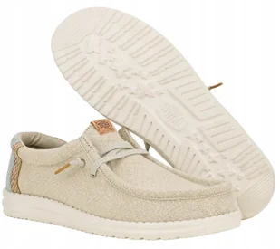Hey Dude Wally Jute 43085-1UH Beżowe 44 - Trampki męskie - miniaturka - grafika 1