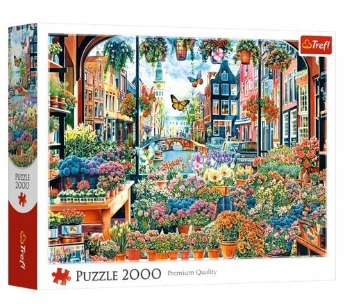 Trefl PUZZLE 2000 Flower shop in Amsterdam 27128