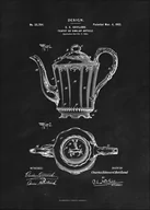 Plakaty - Galeria Plakatu, Plakat, Patent Haviland Dzbanek na herbatę Projekt z 1902, black, 50x70 cm - miniaturka - grafika 1