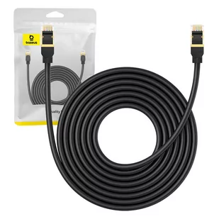 Kabel sieciowy kat. 8 Baseus Ethernet RJ45, 40Gbps, 8m (czarny) - Kable miedziane - miniaturka - grafika 1