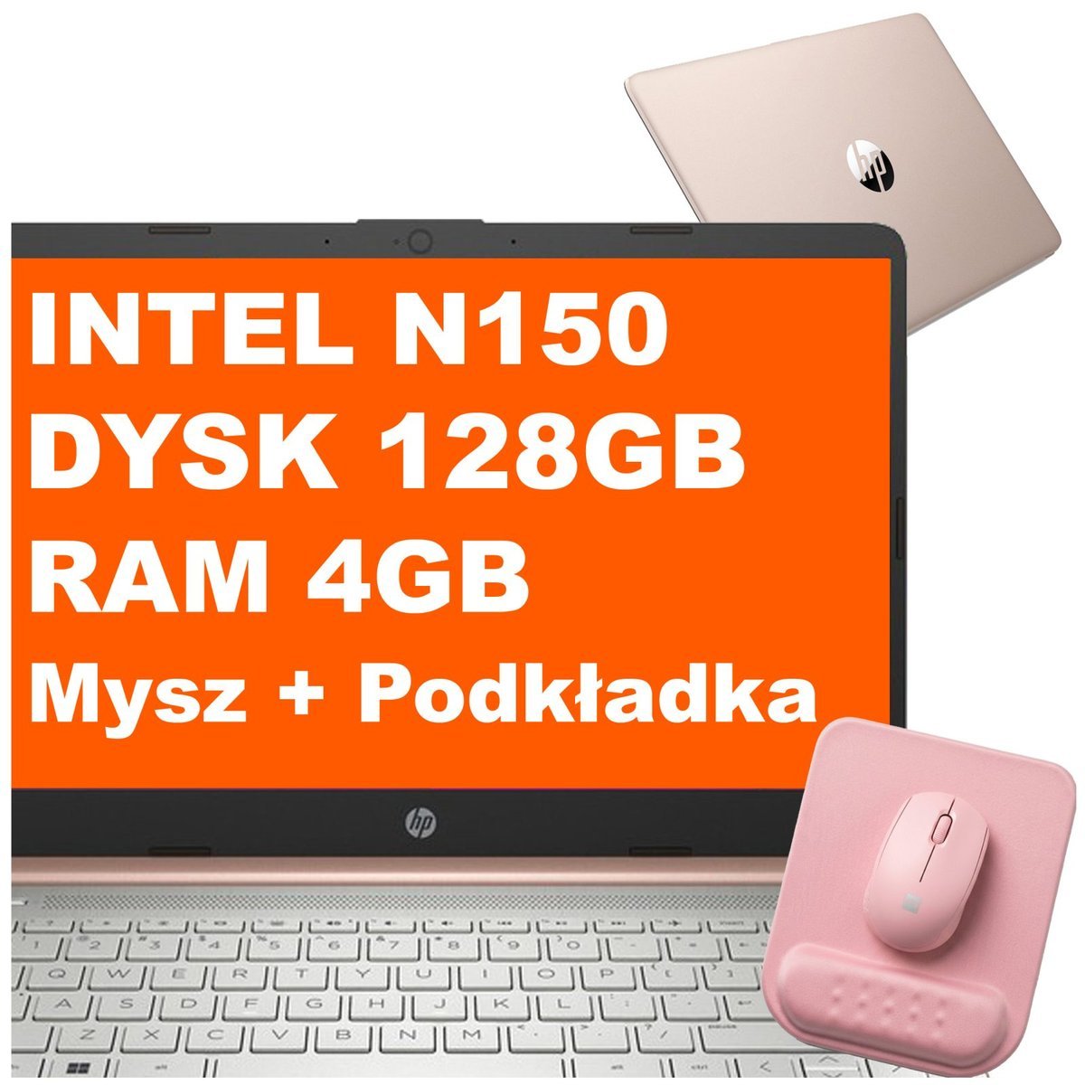 HP Stream 14-dq6015dx / B7FS4UA / Intel N / 4GB / 128GB / Intel UHD / HD / Win 11 / Mysz / Podkładka / Różowy B7FS4UA_4GB_128GB_W11