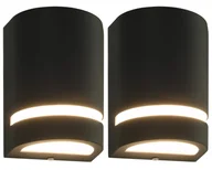 Lampy ogrodowe - Komplet 2 czarnych półokrągłych kinkietów zewnętrznych - O-002 C0-S02 - miniaturka - grafika 1