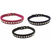 Obroże dla psów - Obroża Velvet z cyrkonią 1,2 x 35 cm - miniaturka - grafika 1