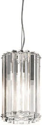 LAMPA WISZĄCA Crystal Skye mała, kryształowa, chromowane detale, styl glamour, 1 źródło światła - Lampy sufitowe - miniaturka - grafika 1