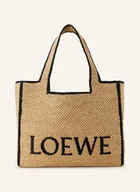 Torebki damskie - Loewe Torba Shopper Font Tote Large beige - miniaturka - grafika 1
