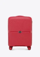 Walizki - Mała walizka z polipropylenu w okręgi czerwona - miniaturka - grafika 1