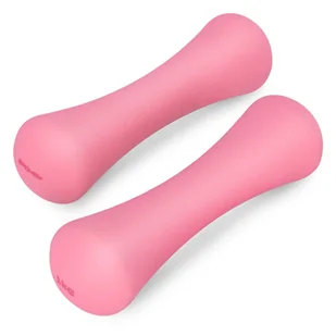 Spokey, Zestaw hantli 2x1 kg PK, Bone, różowe - Hantle i ciężarki - miniaturka - grafika 1
