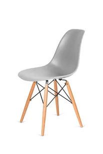 King Home Krzesło DSW Wood King Bath jasny platynowy K-130.L.GREY.05.DSW - Krzesła - miniaturka - grafika 1