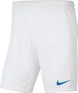 Spodnie sportowe męskie - Nike Spodenki Nike Park III BV6855 104 BV6855 104 biały M - miniaturka - grafika 1