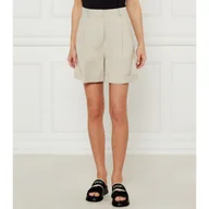 Spodenki damskie - Tommy Hilfiger Szorty Regular Fit z dodatkiem lnu - miniaturka - grafika 1