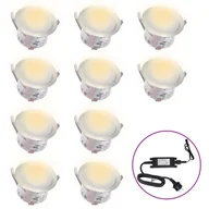 Lampy ogrodowe - shumee Lampy najazdowe LED 10 szt. ciepłe białe światło - miniaturka - grafika 1